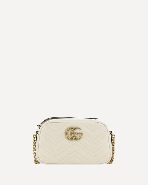 Gucci Natural Marmont Leather Shoulder Bag