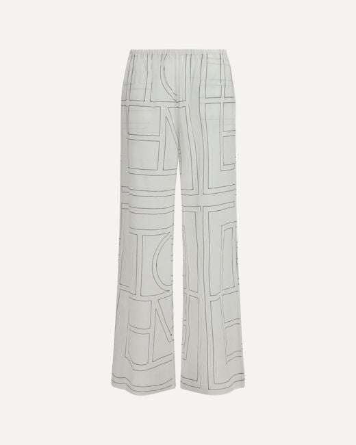 Totême White Monogram Pants