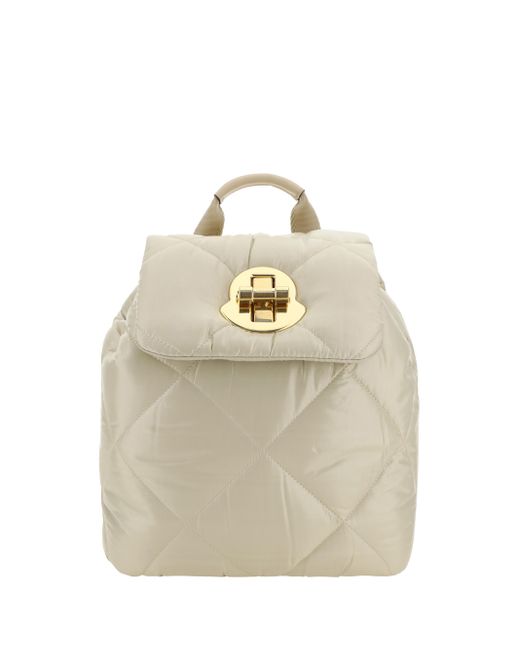 Moncler White Puff Backpack