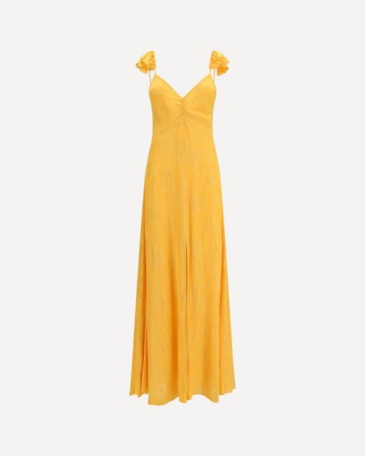 Forte_forte Metallic Forte_Forte Long V-Neck Dress