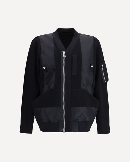 Giacca A Pannelli Con Zip di Sacai in Blue da Uomo