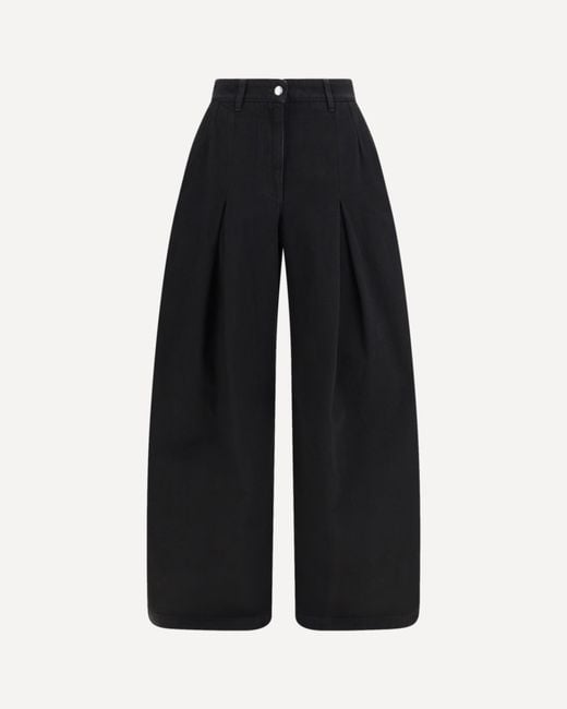 Dolce & Gabbana Black Wide-Leg Cotton Jeans