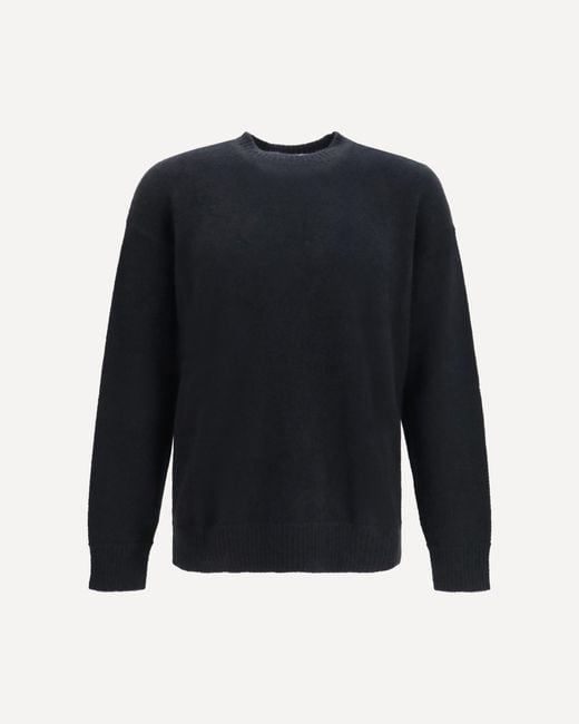 Laneus Blue Cashmere And Silk Crewneck Sweater for men