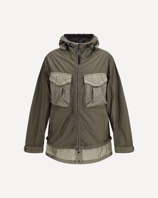 C P Company Green C. P. Company Bi-Tm Mixed Goggle Jacket for men