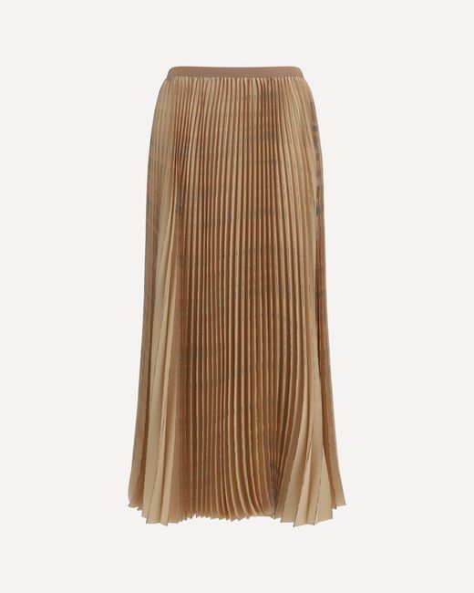 Fabiana Filippi Natural Pleated Midi Skirt