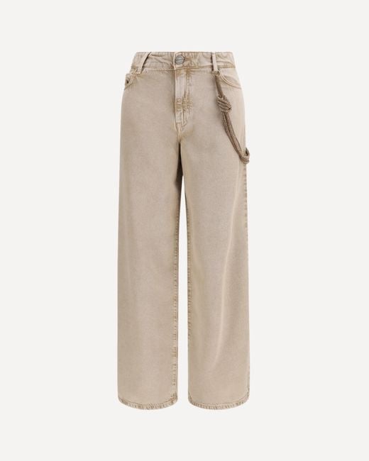 Pinko Natural Lauryn Jeans With Jeweled Cord