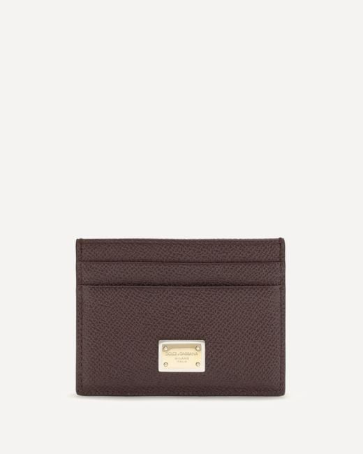 Dolce & Gabbana Brown Leather Cardholder
