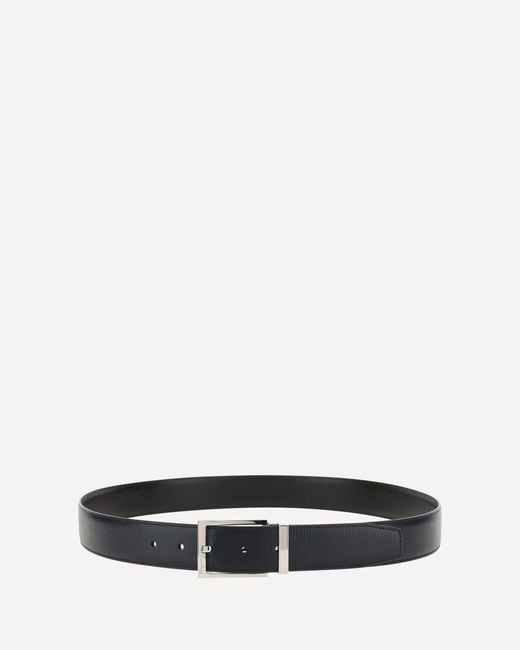 Ferragamo White Reversible Leather Belt for men