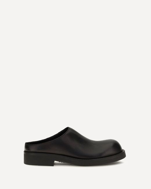 MM6 by Maison Margiela White Biker Round Toe Mules