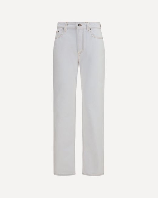 Versace White High-Waisted Jeans
