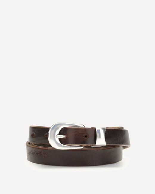 Our Legacy White Leather Belt for men
