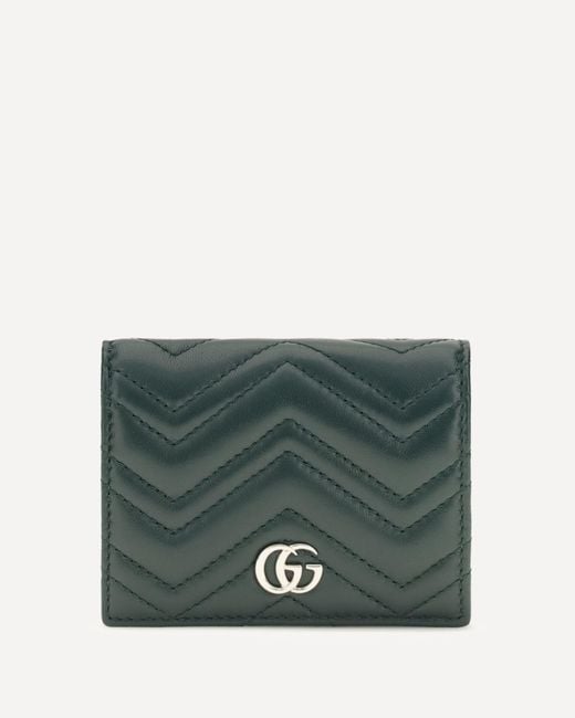 Gucci Green Gg Marmont Wallet