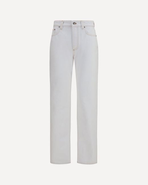 Versace White High-Waisted Jeans