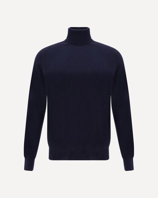Brunello Cucinelli Blue Turtleneck Sweater for men