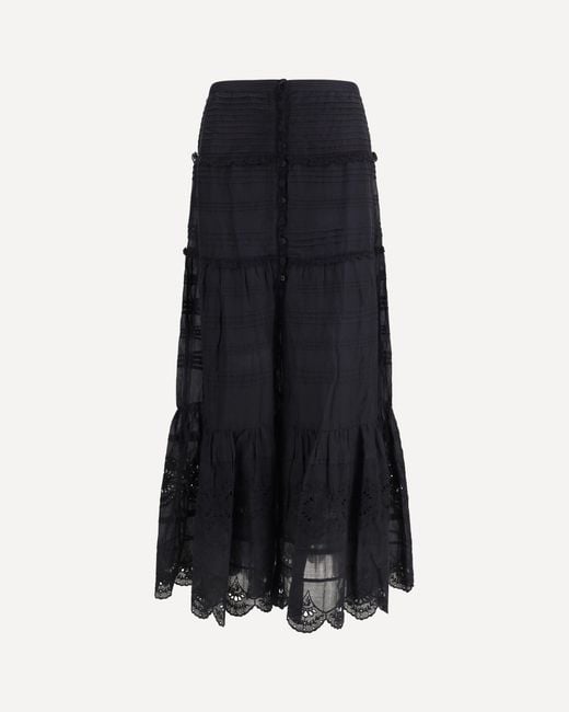 Isabel Marant Blue Paoline Long Cotton Skirt