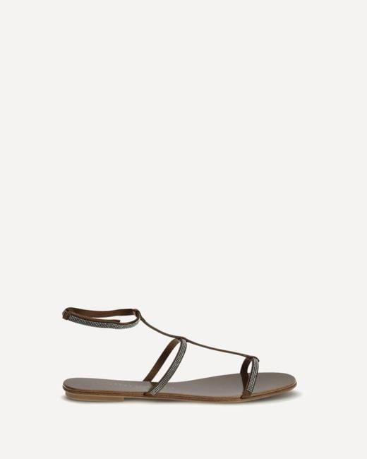 Pedro Garcia Natural Rhinestone Sandals