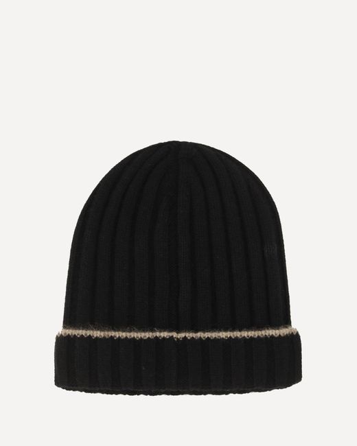Brunello Cucinelli Black Beanie Hat for men