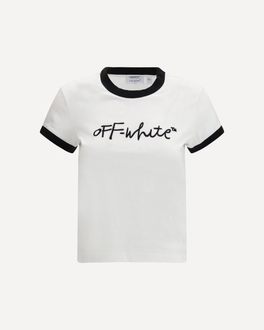 Off-White c/o Virgil Abloh Natural Script T-Shirt