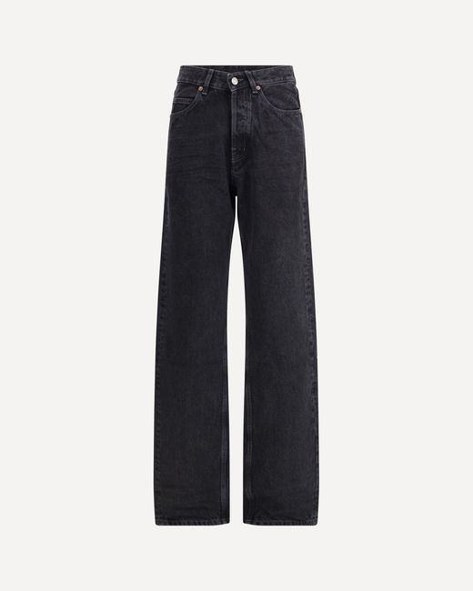 Jeans Con Vita A V di Saint Laurent in Blue
