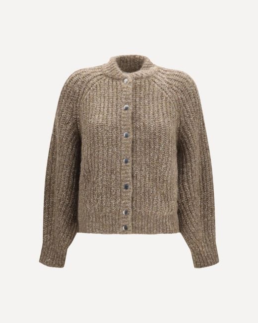 Brunello Cucinelli Brown Sequin Cardigan