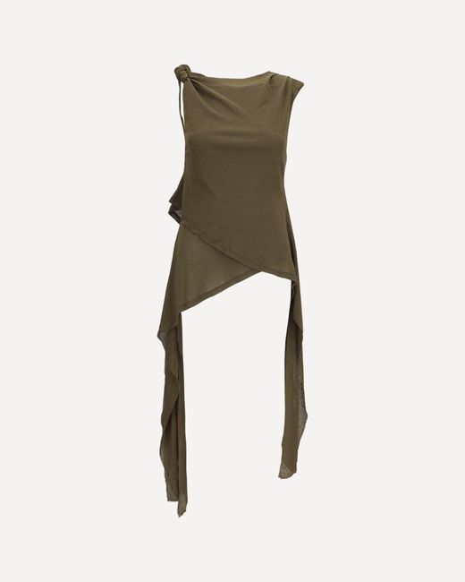 Ganni Natural Asymmetrical Knot Top