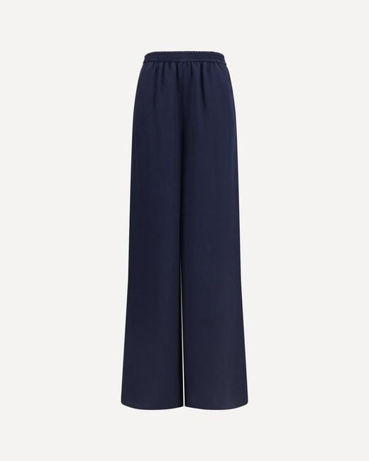 Max Mara Blue Volonta Silk Pants