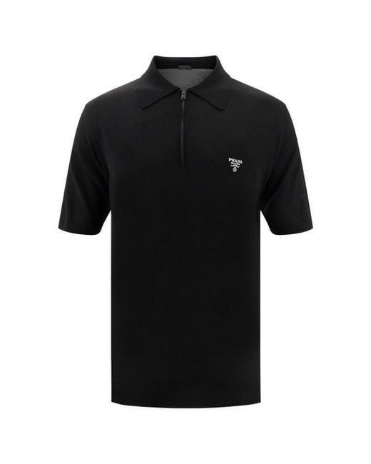 Prada Polo Shirt in Black for Men Lyst