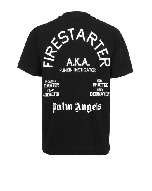 トップス Palm Angels BURNING SKELETON LS BADHOP L Palm Angels Burning Skeleton Tee in Black for Men | Lyst