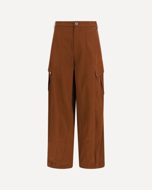 Pinko Brown Rosalín Cotton Pants