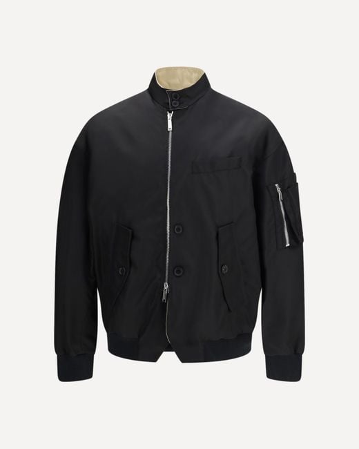 DSquared² Black Hybrid Bomber for men
