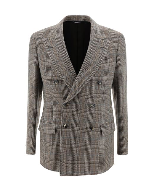Loro Piana Gray Milano Blazer Jacket for men