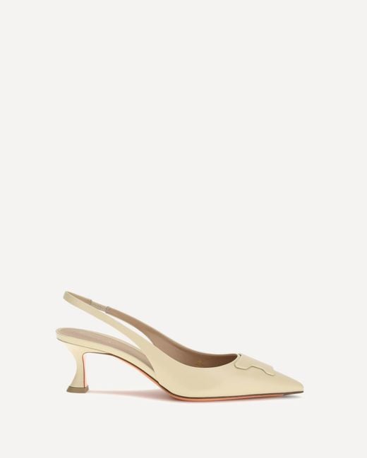 Santoni Natural Taylor Slingback Pumps