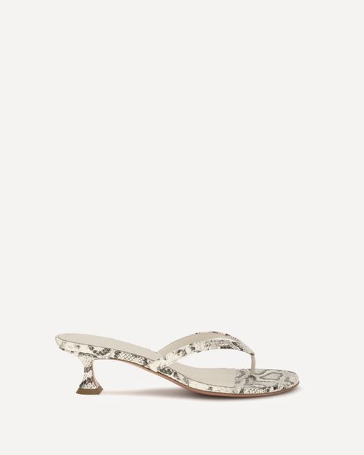 AMINA MUADDI White Snake-Print Juliette Thong Sandals