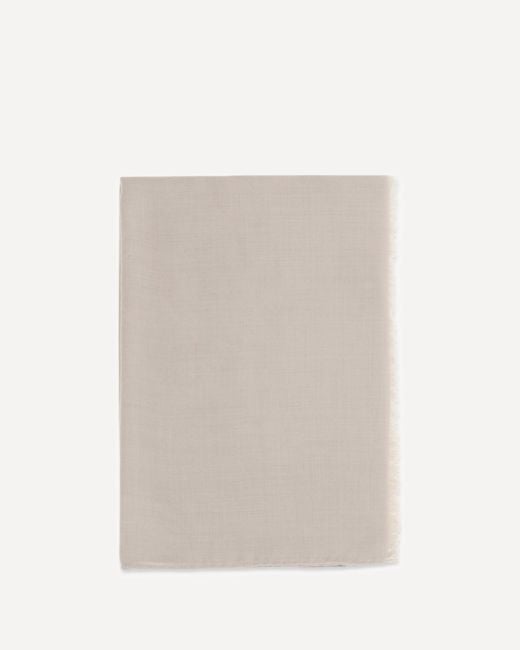 Max Mara White Fringed Scarf