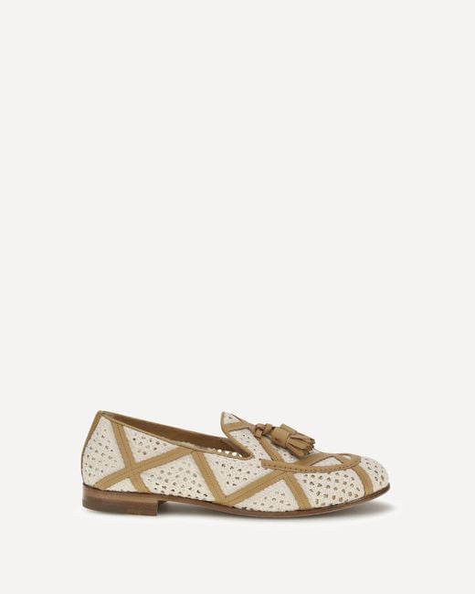 Fratelli Rossetti Natural Brera Fabric And Leather Loafers