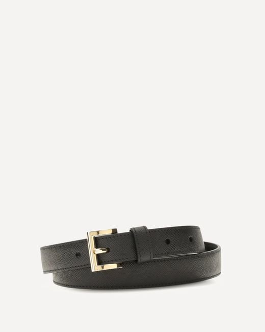 Prada White Saffiano Leather Belt