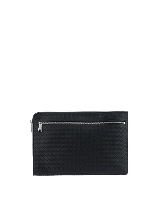 Bottega Veneta Black Crossbody Briefcase