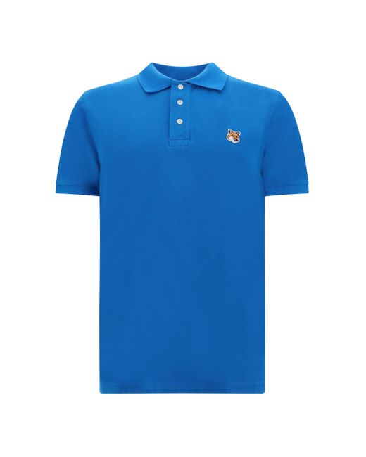 Maison Kitsuné Blue Polo Shirts for men