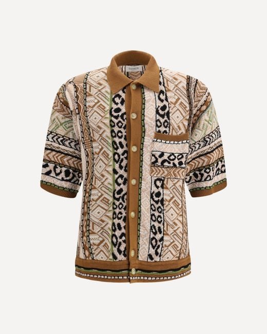 Laneus Natural Knitted Shirt for men