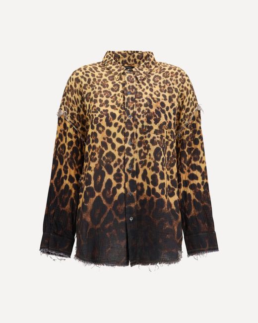 R13 Brown Cotton Shirt