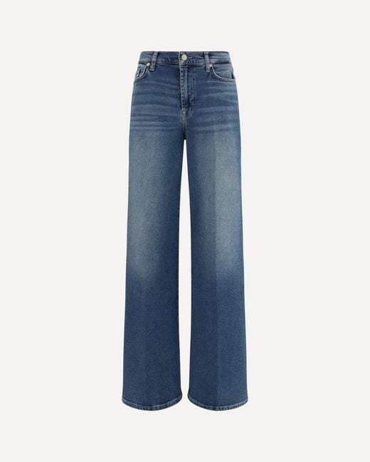 7FOR Blue Flared Denim Jeans