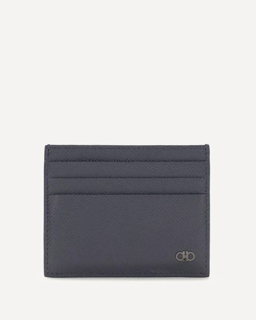 Ferragamo Blue Gancini Card Holder for men