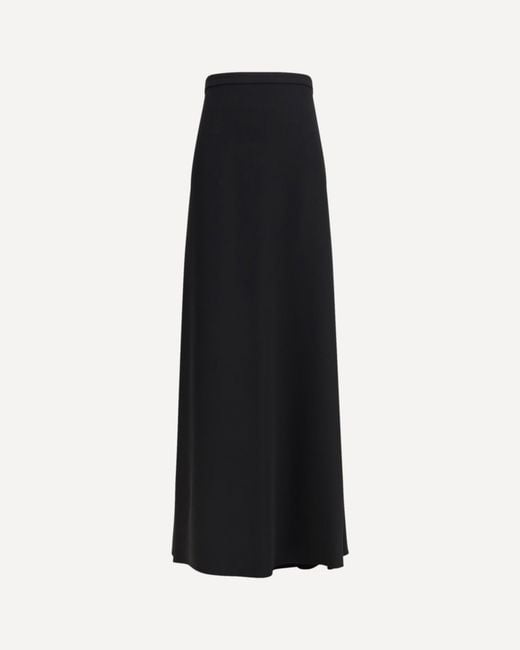 Valentino Black Long Cady Couture Skirt