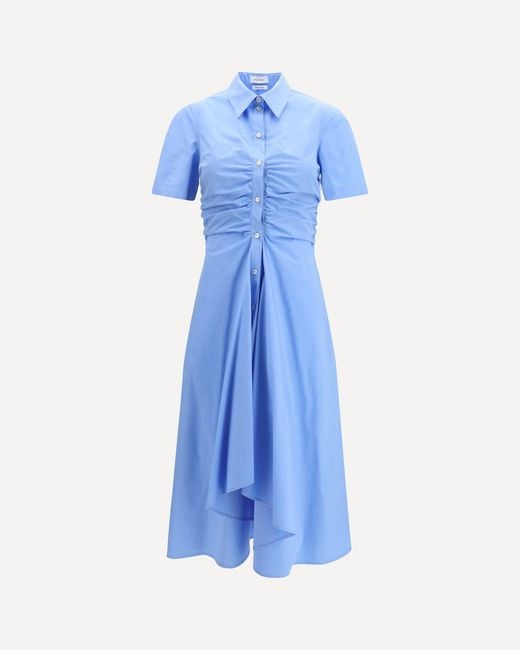 McQueen Blue Midi Shirt Dress