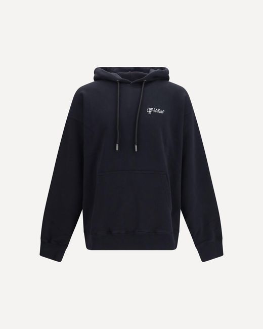 Off-White c/o Virgil Abloh Blue Script Logo Skate Hoodie for men