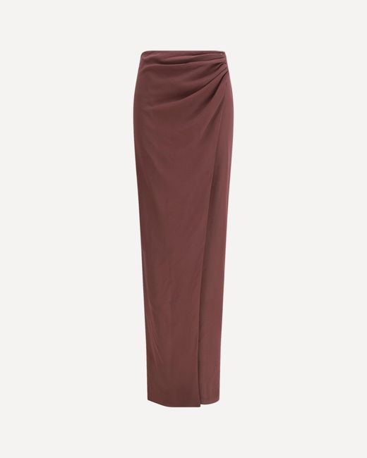 ANDAMANE Purple Phoebe Midi Skirt