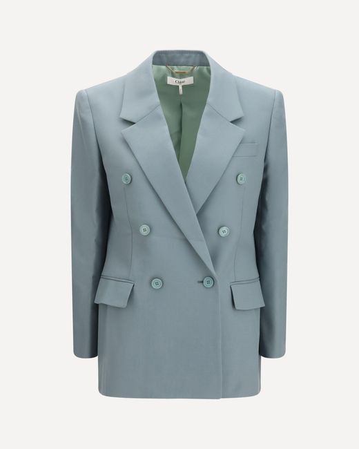 Chloé Blue Double-Breasted Blazer