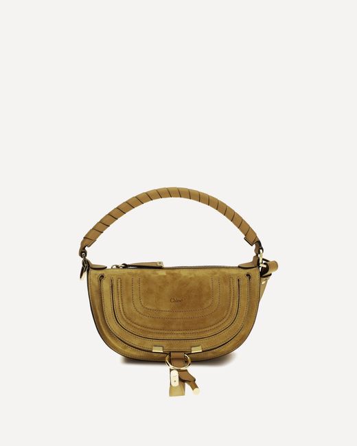 Chloé Metallic Marcie Suede Mini Shoulder Bag