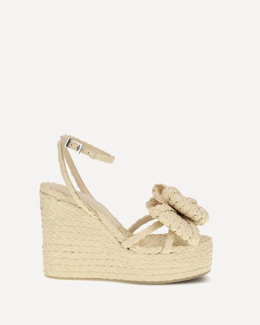 Mach & Mach Natural Le Cadeau Raffia Wedge Sandals
