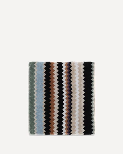 Missoni Black Zig Zag Patterned Cotton Towel